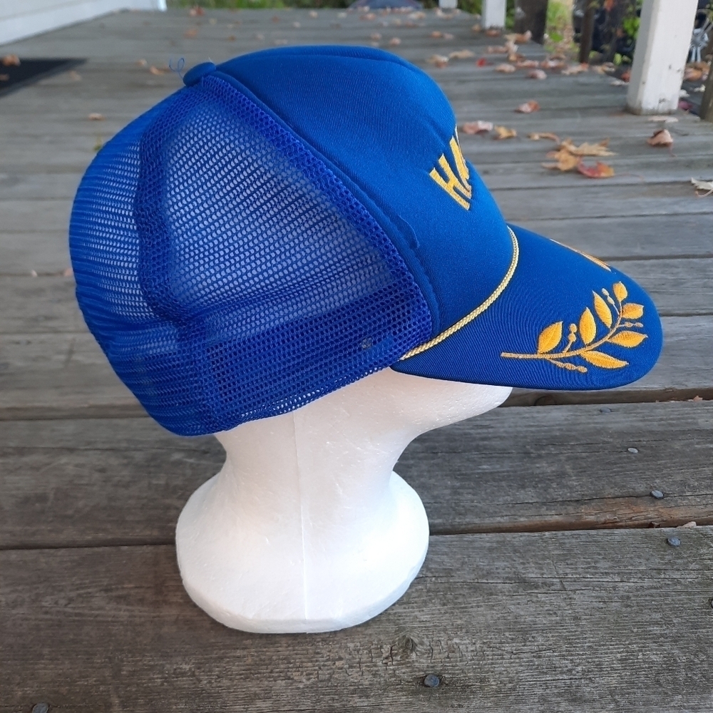 Vintage Hawaiian Headwear Hawaii blue wings embroidered snapback trucker hat - Picture 11 of 14
